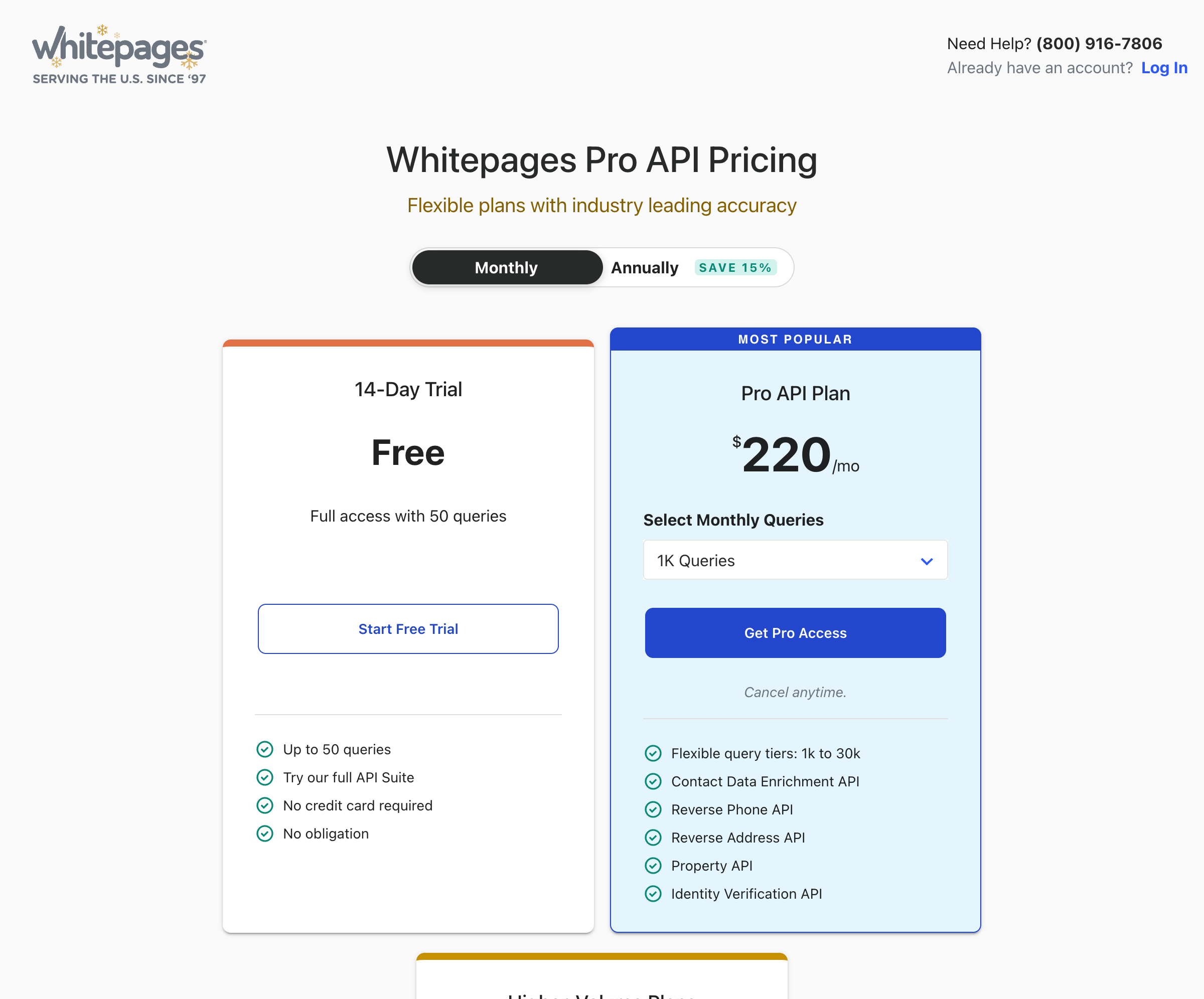 Pricing Page